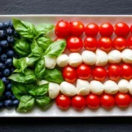 American Flag Caprese Salad