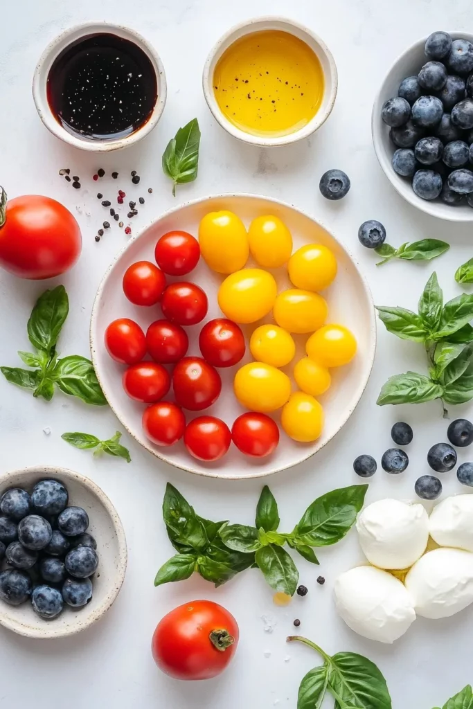American Flag Caprese Salad