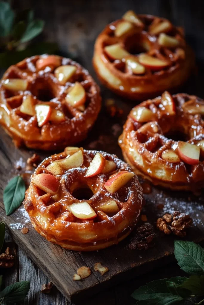 Apple Fritter Waffle Donuts