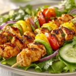 BBQ Chicken Skewer Salad