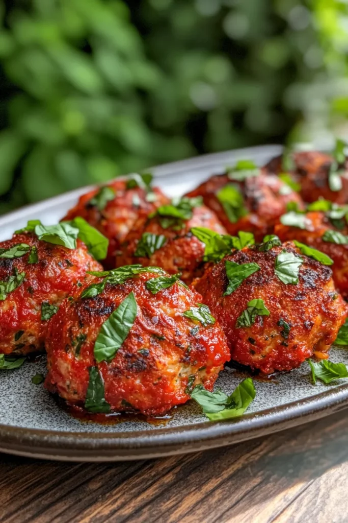 Baked Chicken Ricotta Meatballs