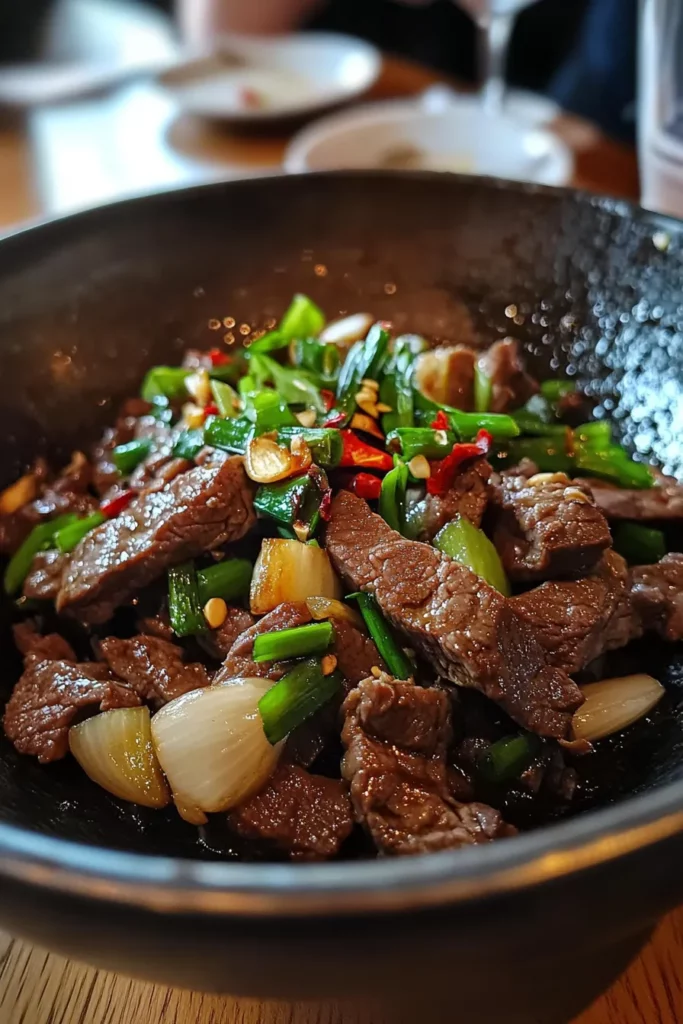 Beef With Garlic Sauce