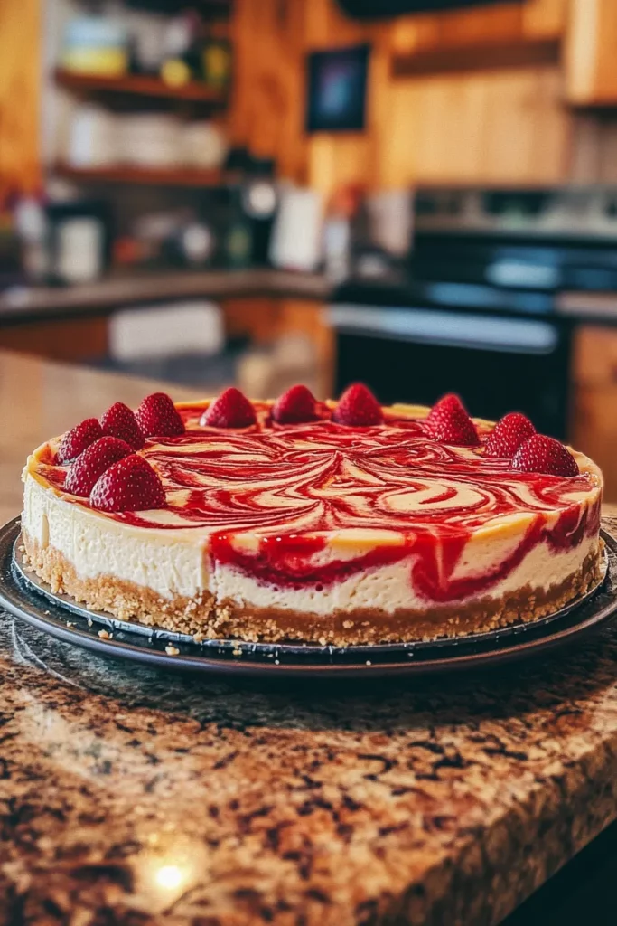 Berrylicious Strawberry Crunch Cheese Cake