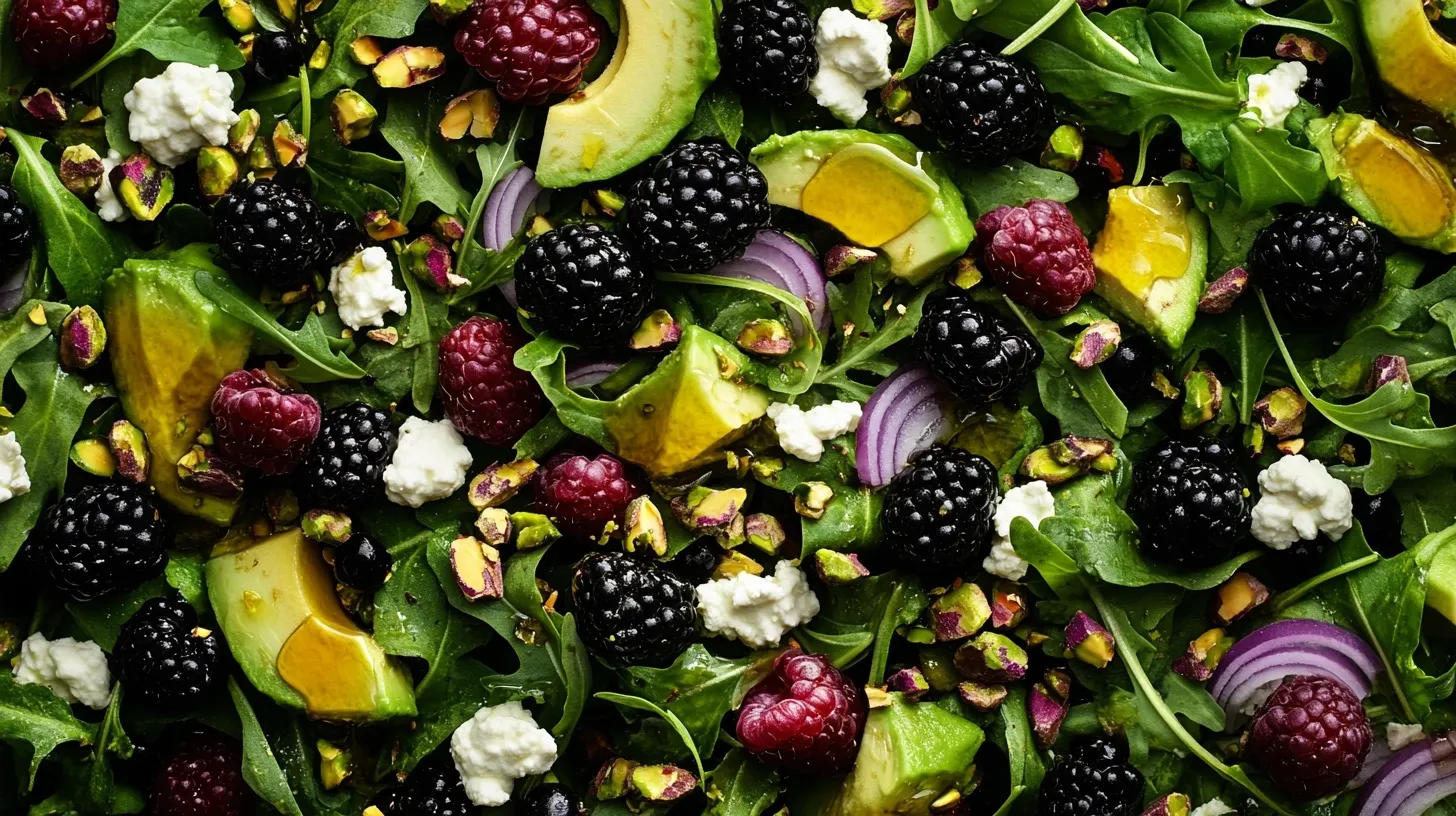 Blackberry Avocado and Arugula Salad