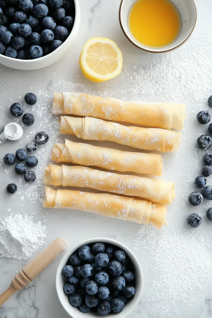 Blueberry Cream Cheese Egg Rolls