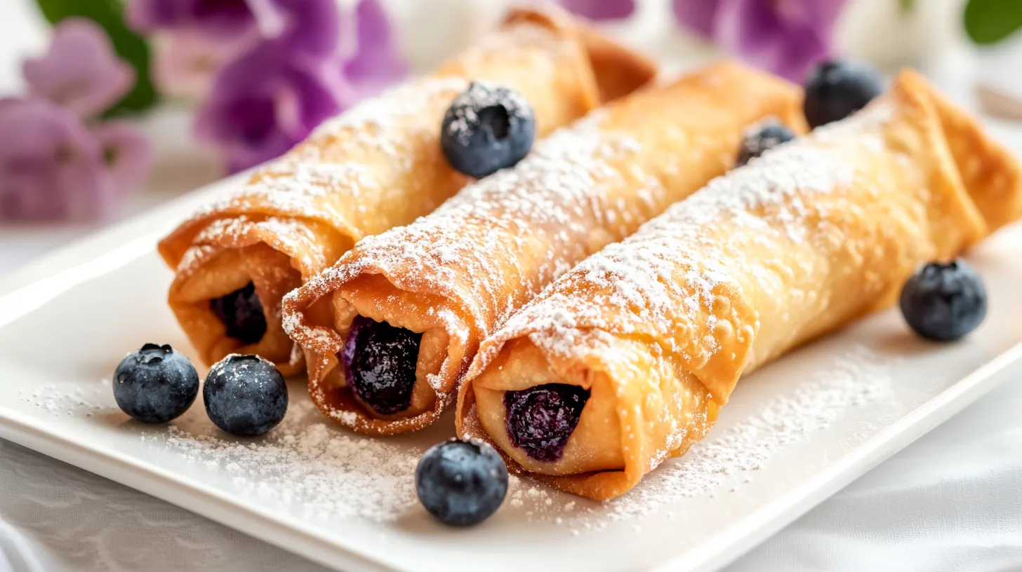 Blueberry Cream Cheese Egg Rolls