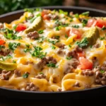 Cheeseburger Alfredo Pasta