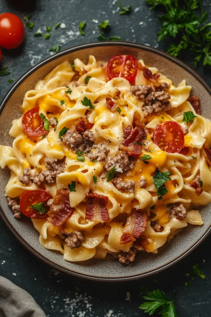Cheeseburger Alfredo