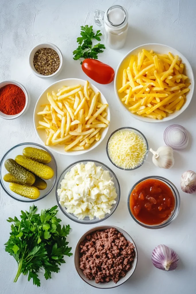 Cheeseburger French Fry Casserole Madness