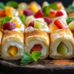 Cheesecake Fruit Salad Roll-Ups