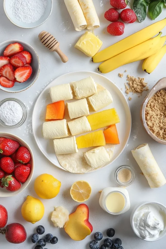 Cheesecake Fruit Salad Roll-Ups