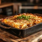 Cheesy Cabbage Beef Casserole