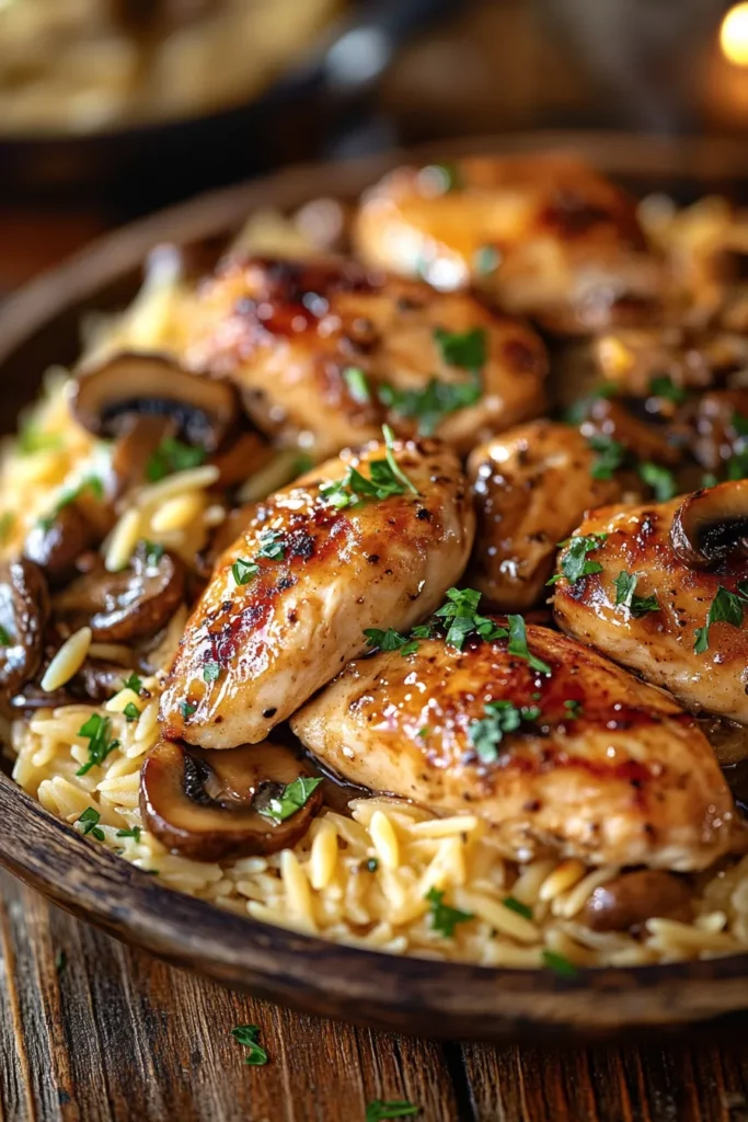Chicken Marsala Orzo