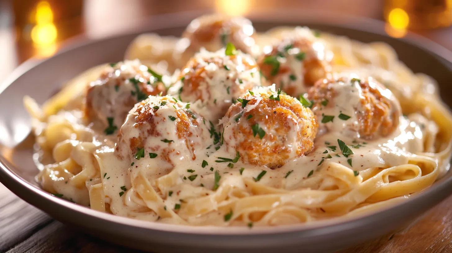 Chicken Meatball Alfredo