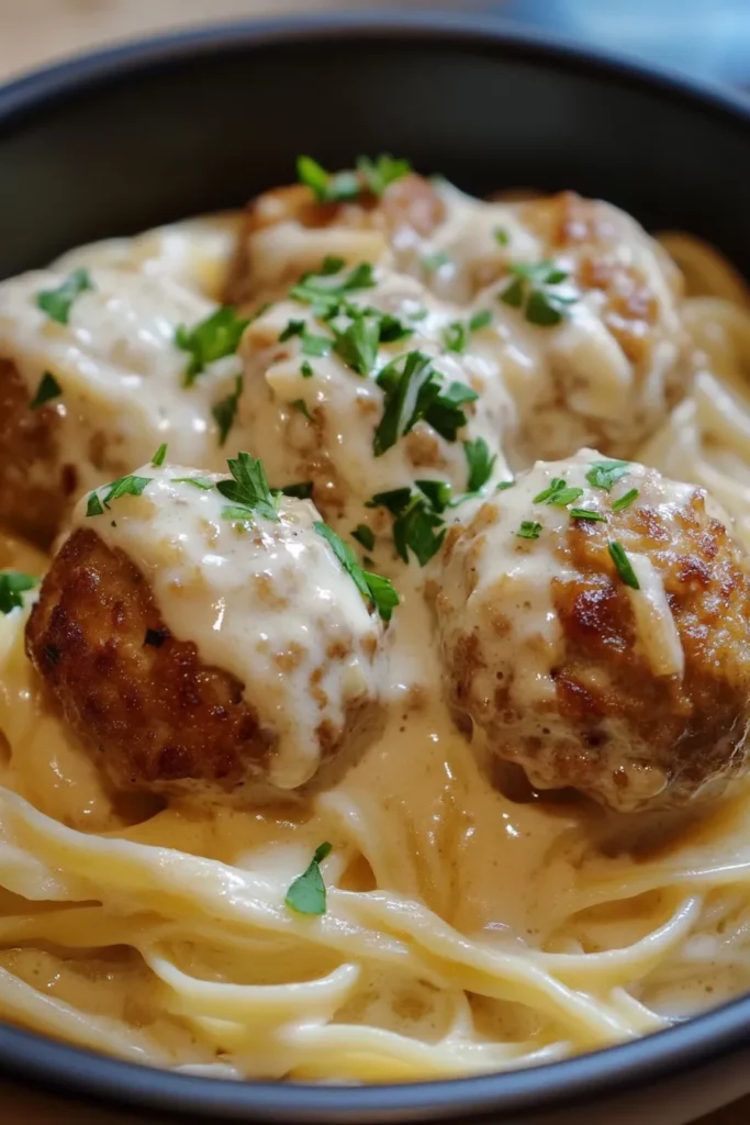 Chicken Meatball Alfredo