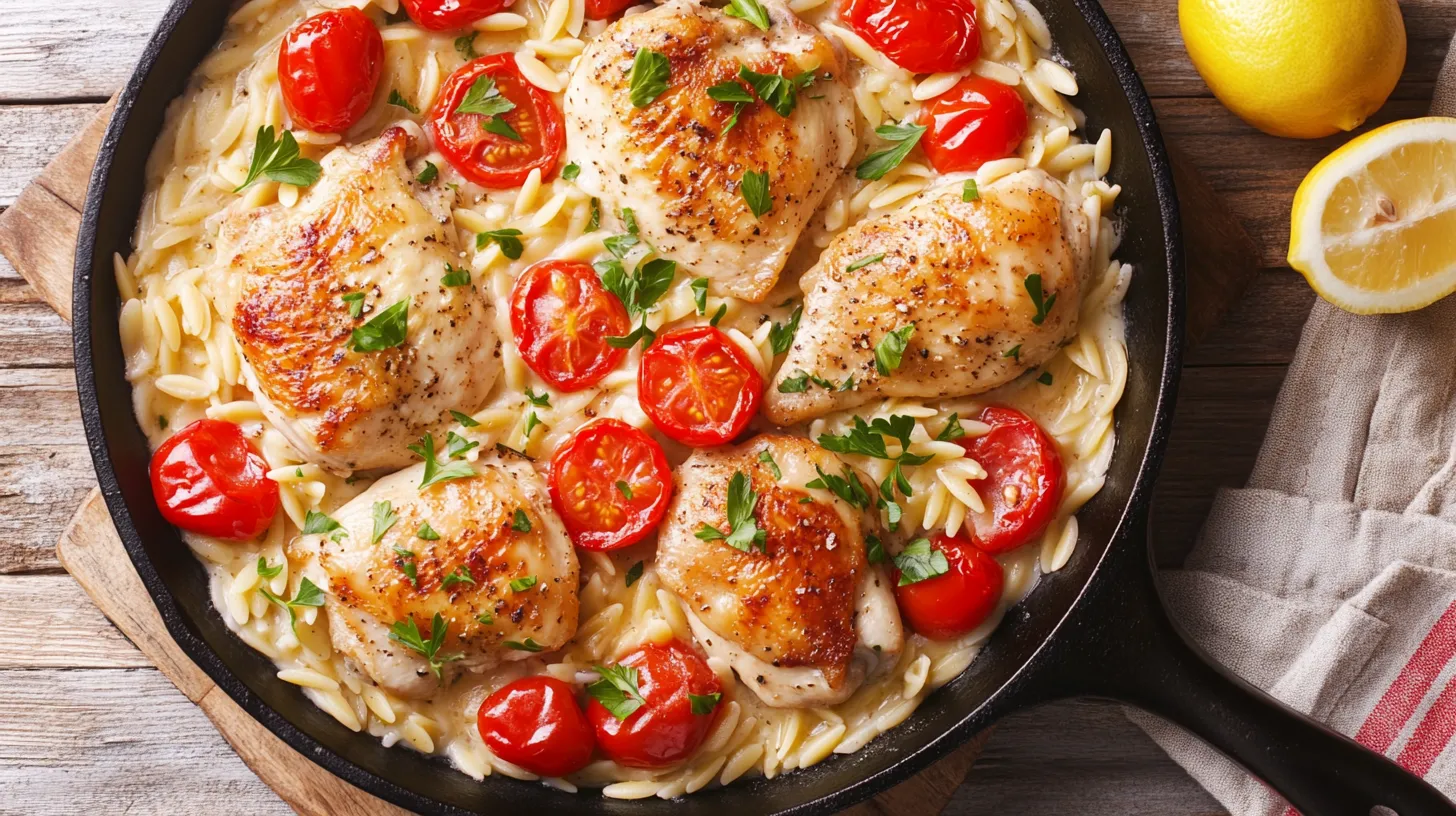 Chicken Thighs And Orzo