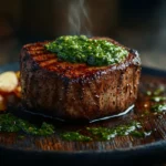 Coffee-Rubbed Grilled Tenderloin with Chimichurri Drizzle