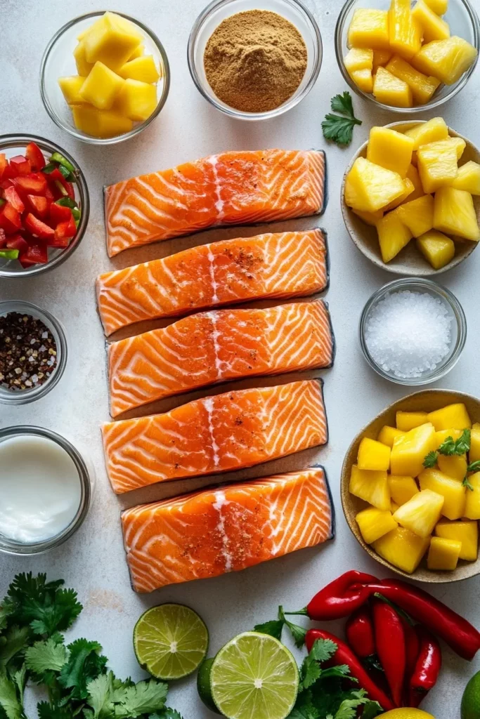 Creamy Coconut Curry Salmon with Caribbean Flavors