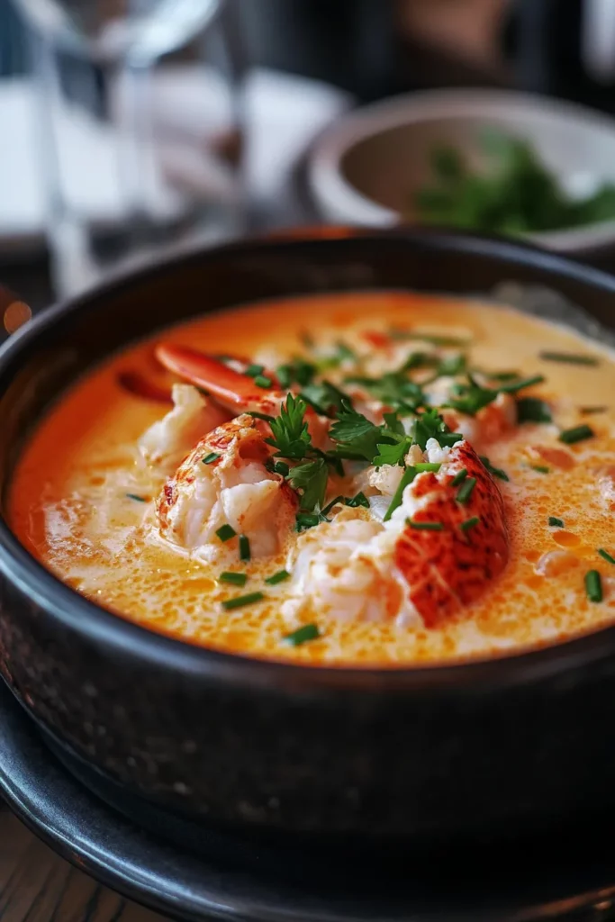 Creamy Lobster and Crab Bisque