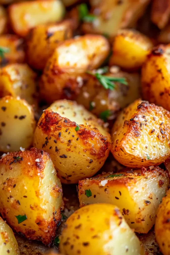 Crispy Garlic Butter Potatoes Recipe
