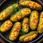 Crunchy Air Fryer Stuffed Pickles