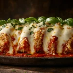 Crunchy Ritz-Cracker Chicken Parmesan Bake with Melty Mozzarella
