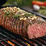 Garlic Butter Herb-Crusted Beef Tenderloin Flames Up the Grill