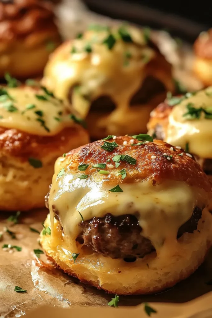 Garlic Parmesan Cheeseburger Bombs
