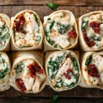 Garlic Parmesan Chicken Alfredo Wraps