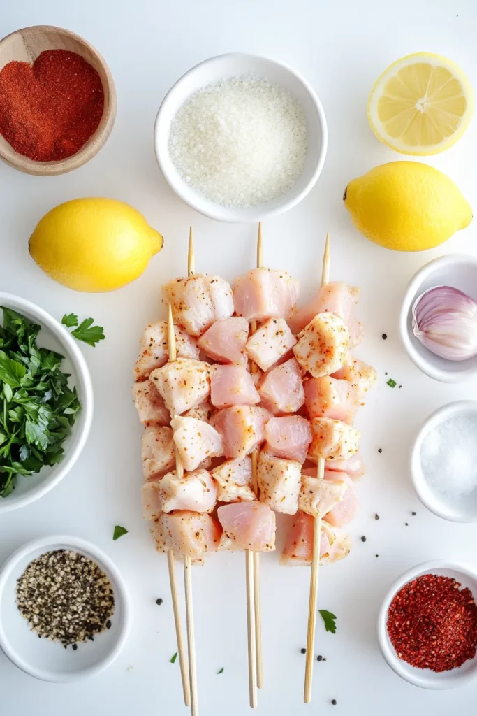 Garlic Parmesan Chicken Skewers