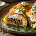 Mashed Potato Pancakes With Meat Filling