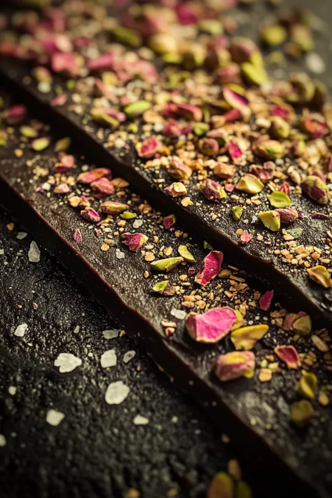 No-Bake Pistachio and Dark Chocolate Bars