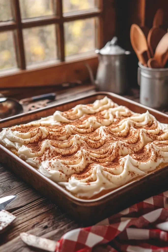Old-Fashioned Amish Applesauce Spice Cake with Cream Cheese Frosting