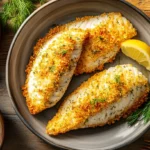 Parmesan-Crusted Tilapia with Lemon Dill Sauce Recipe