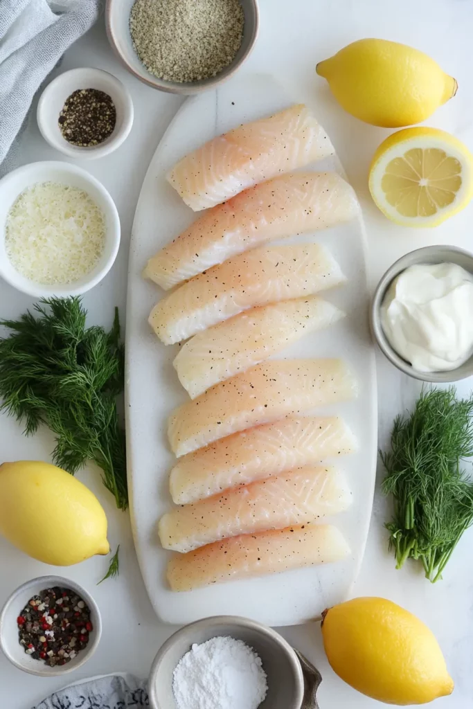 Parmesan-Crusted Tilapia with Lemon Dill Sauce Recipe