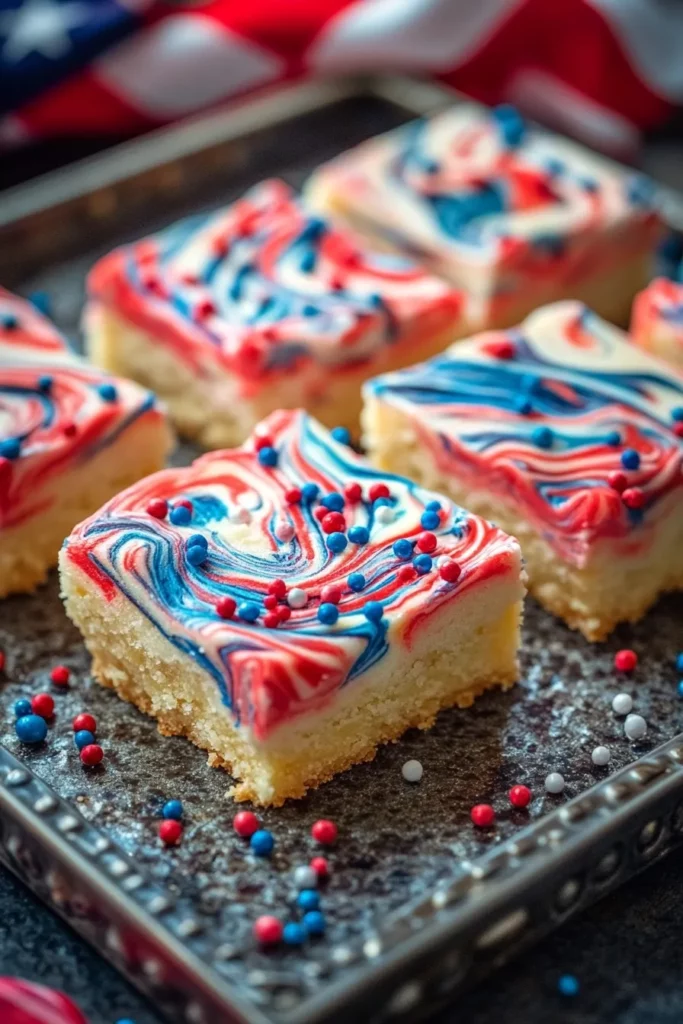 Patriotic Sugar Cookie Bars