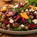 Quinoa Salad with Beets Walnuts and Orange Vinaigrette