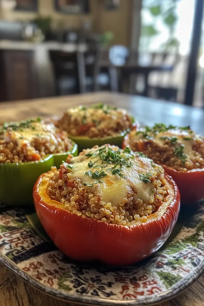 Quinoa and Ground Turkey Stuffed Peppers