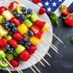 Red White and Blue Fruit Kabobs