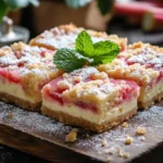 Rhubarb Cheesecake Bars​