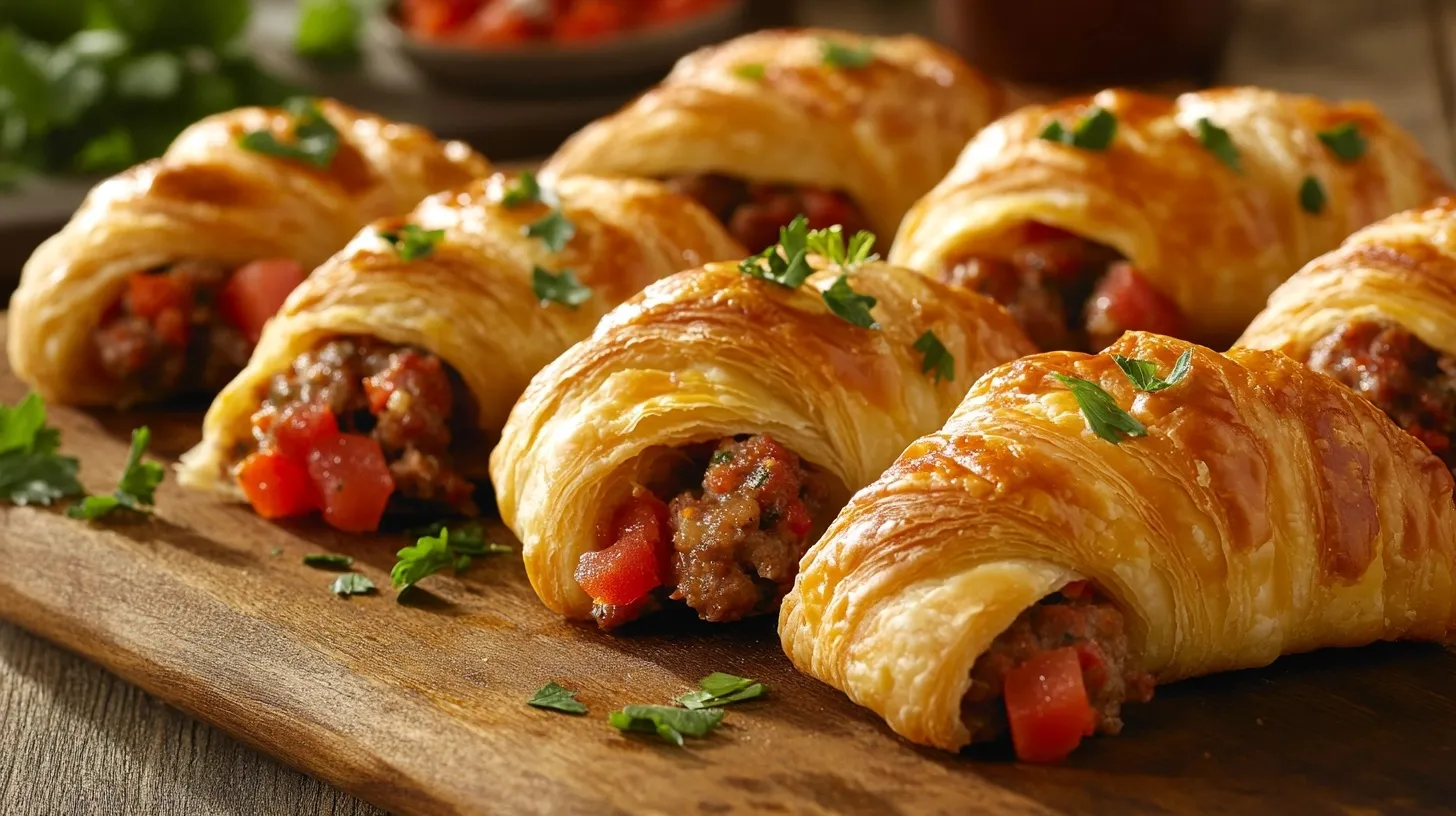 Rotel Sausage and Cream Cheese Crescents