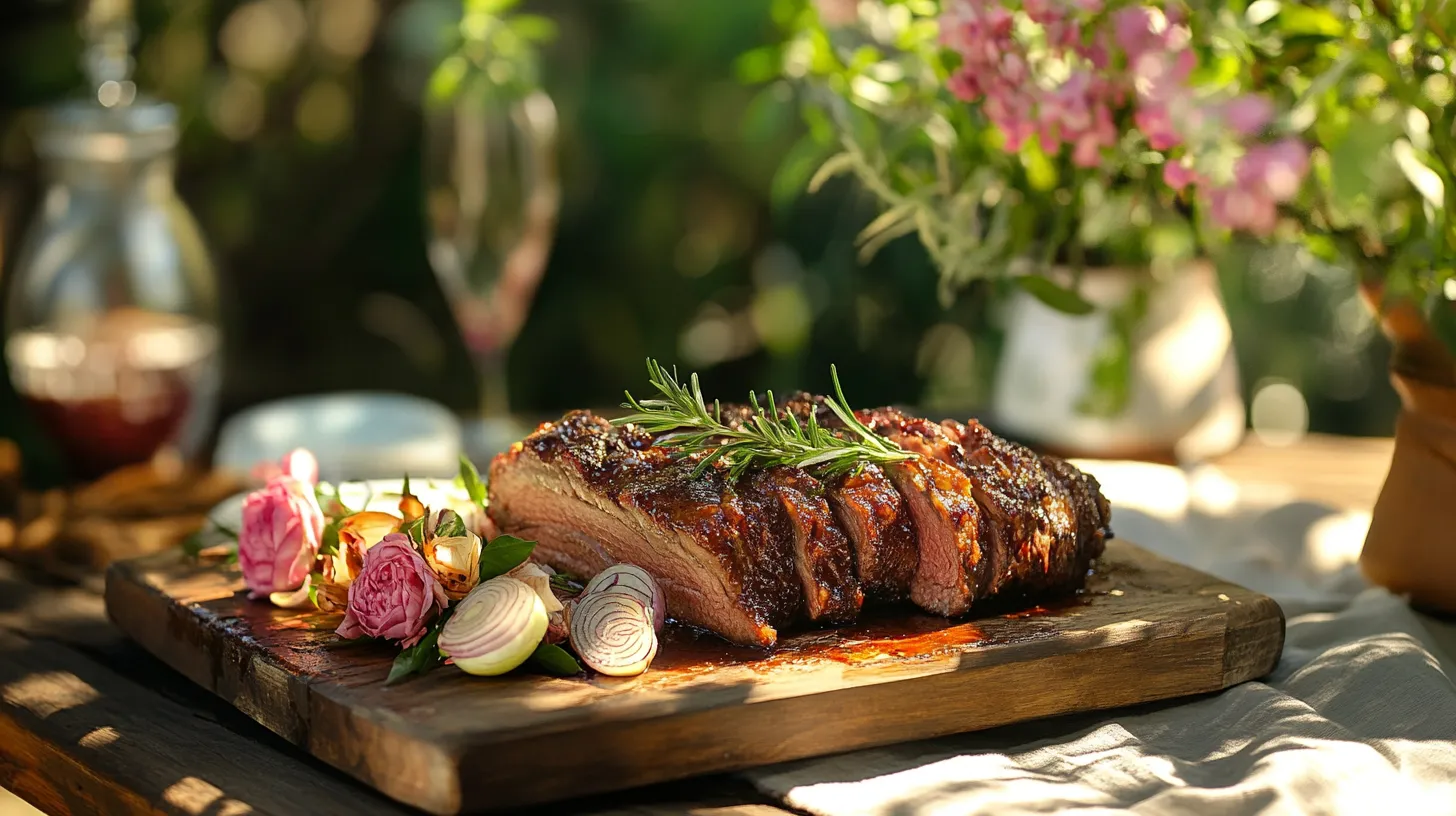 Smoked Brisket with Sweet Onion Jam