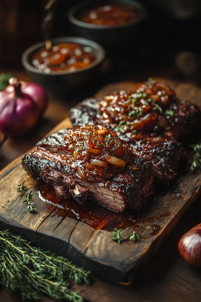 Smoked Brisket with Sweet Onion Jam