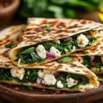 Spinach and Feta Quesadillas