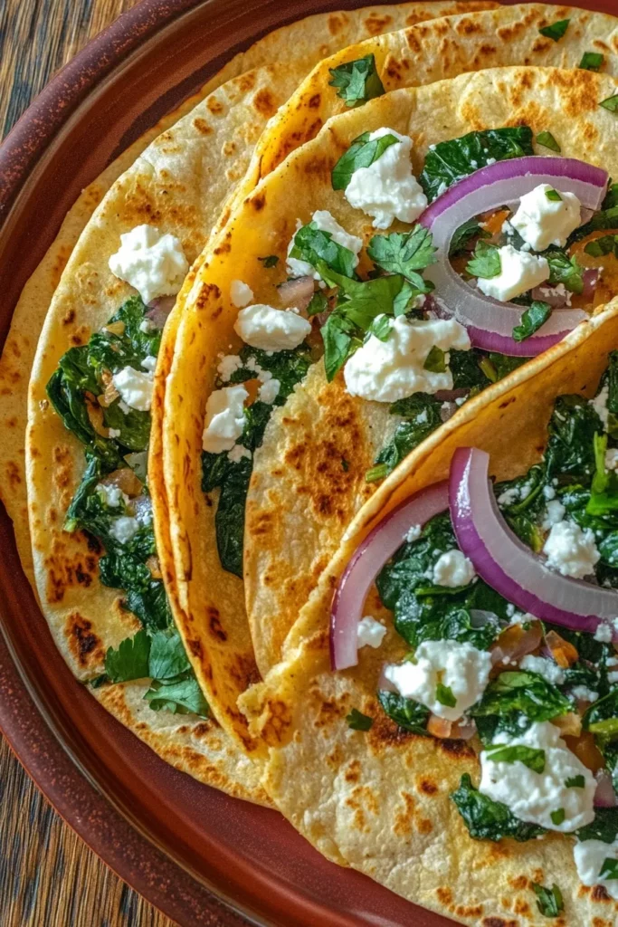 Spinach and Feta Quesadillas