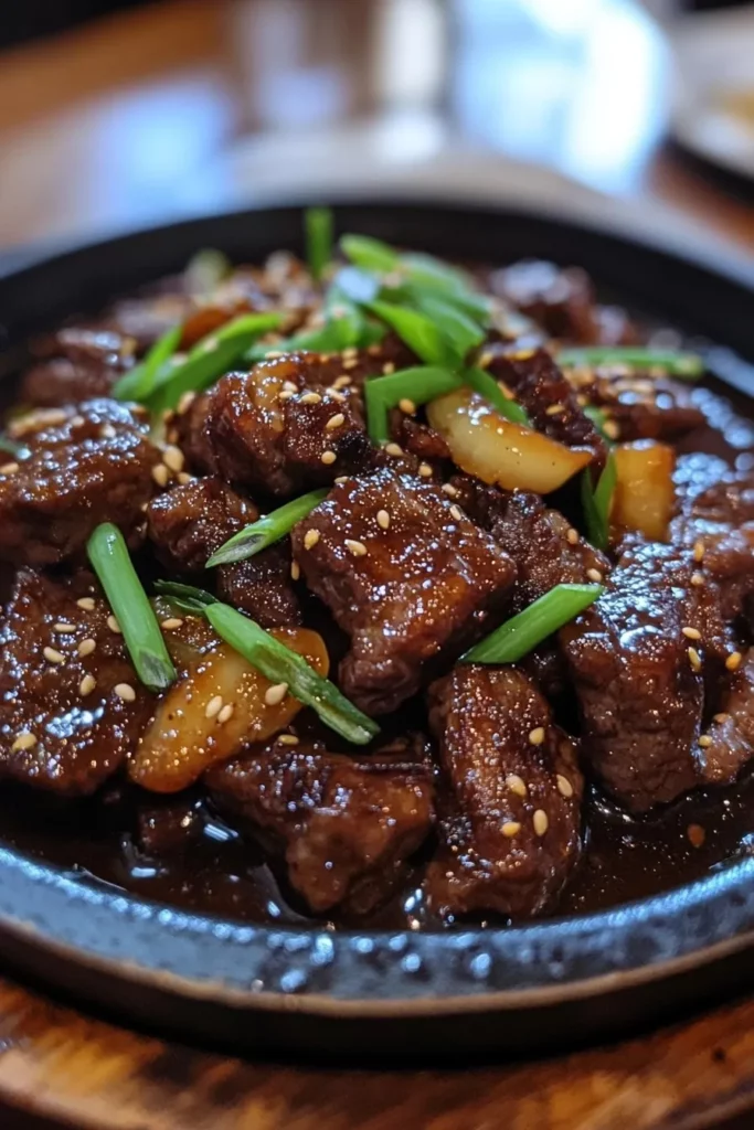 Sticky Soy Garlic BBQ Beef with Crispy Edges and Bold Flavor