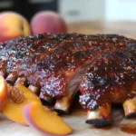 Sweet and Smoky Peach BBQ Ribs