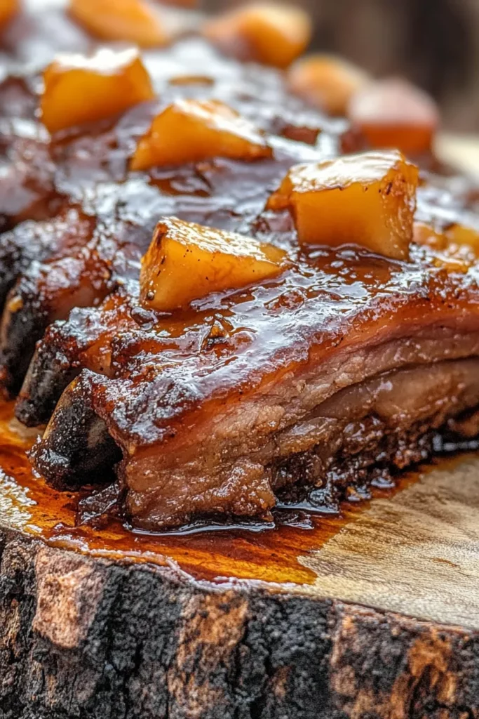 Sweet and Smoky Peach BBQ Ribs