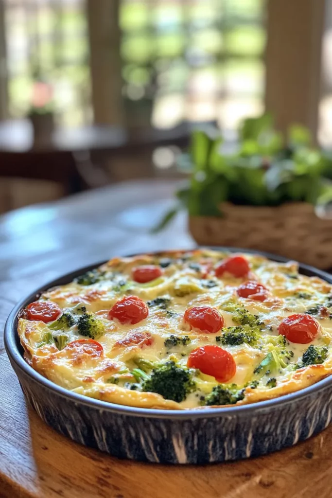 Veggie-Packed Crustless Quiche
