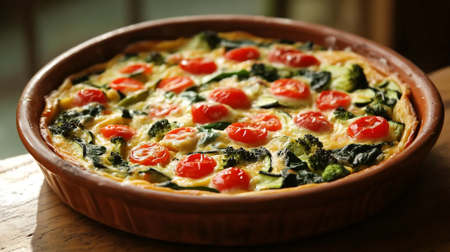 Veggie-Packed Crustless Quiche